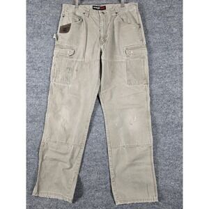 Wrangler  Distressed Riggs Workwear Men's Carpenter Cargo Pants Sz 36x36